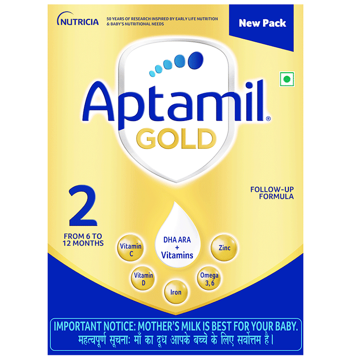 Aptamil Gold Stage 2 Follow up Formula with DHA, ARA & Folic Acid | Powder for Babies from 6 to 12 Months
