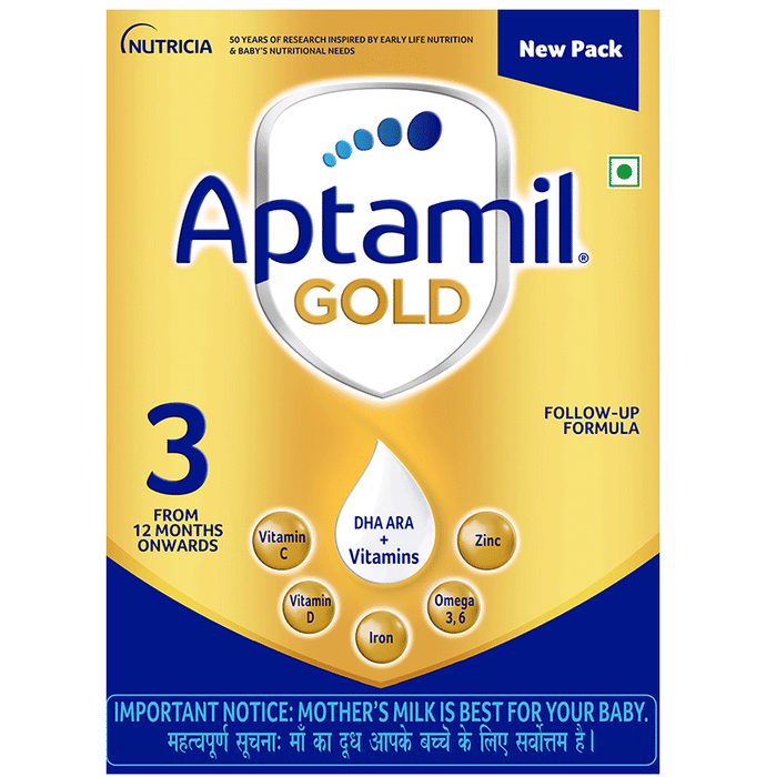 Aptamil Gold Stage 3 Follow-up Formula with DHA, ARA & Folic Acid | Powder for Babies from 12 Months Onwards