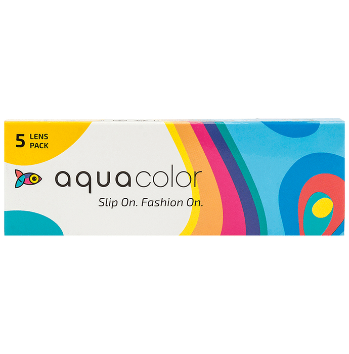 Aquacolor Daily Disposable Colored Contact Lens with UV Protection Optical Power -3.5 Mystery Hazel