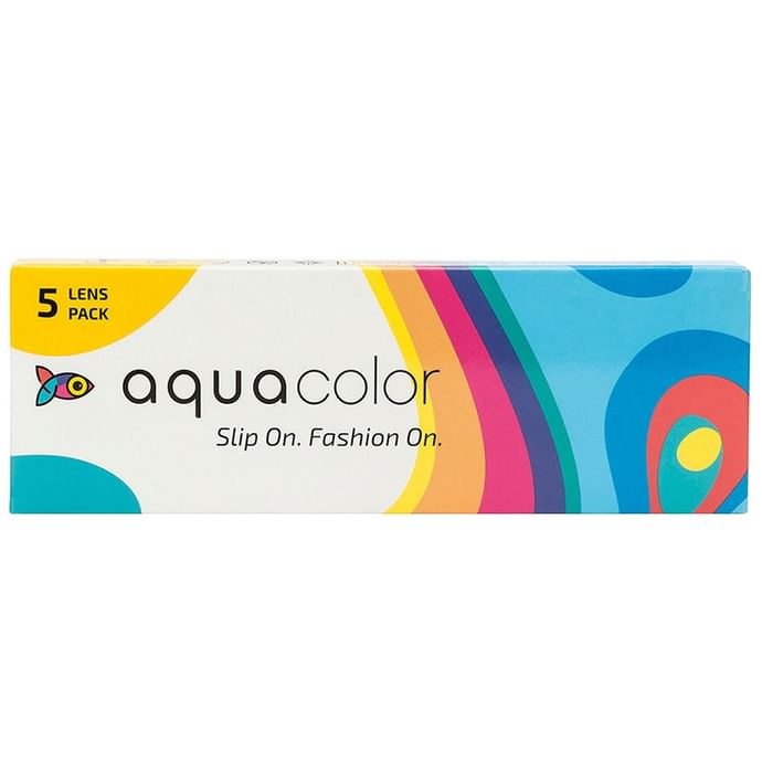 Aquacolor Daily Disposable Colored Contact Lens with UV Protection Optical Power -4.5 Tricky Turquoise
