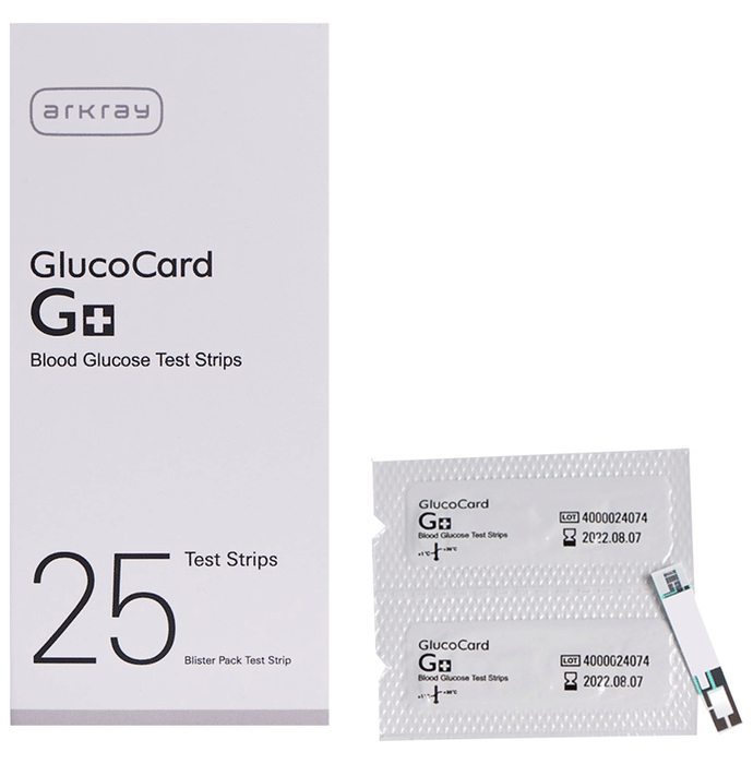 Arkray 93GS998 25 Glucocard G+ Blood Glucose Test Strip (Only Strips)