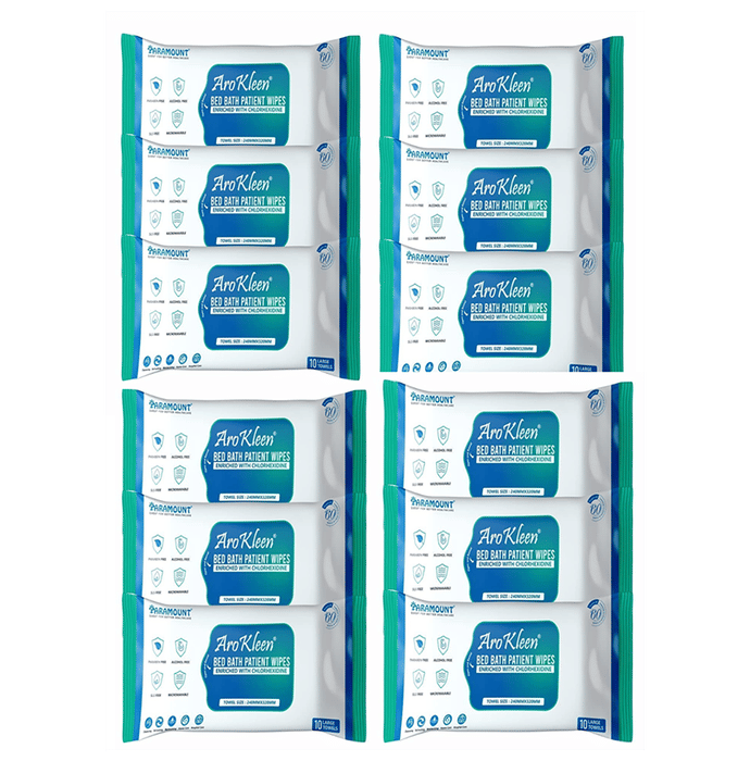 Arokleen Bed Bath Patient Wet Large Towels (10 Each)