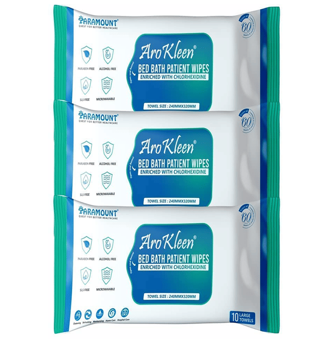 Arokleen Bed Bath Patient Wet Large Towels (10 Each)