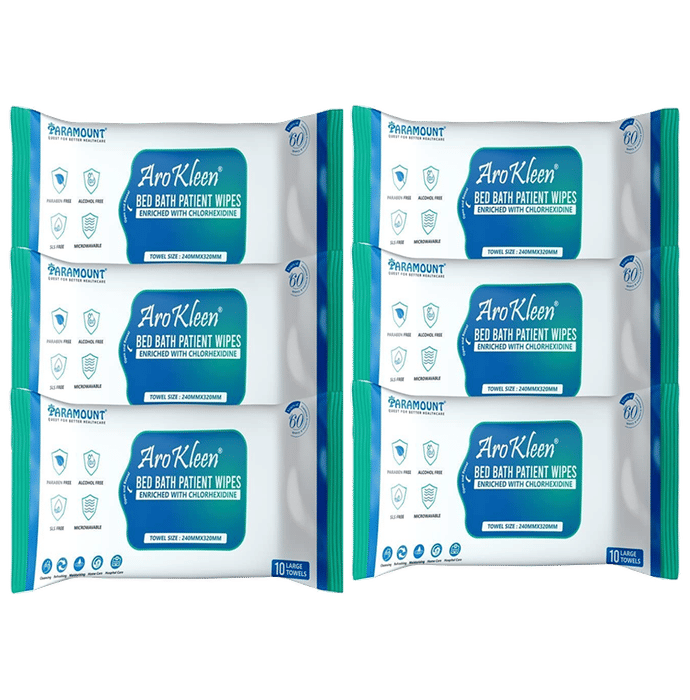 Arokleen Bed Bath Patient Wet Large Towels (10 Each)