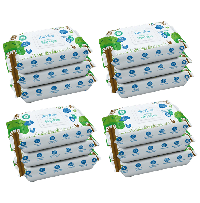 Arokleen Clean & Protect Baby Wipe (72 Each)