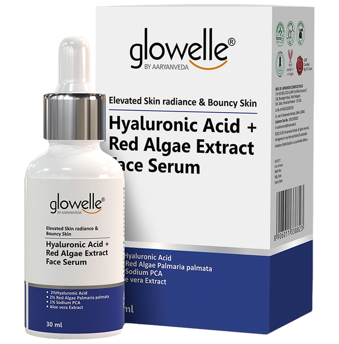 Aryanveda Glowelle Hyaluronic Acid + Red Algae Extract Face Serum