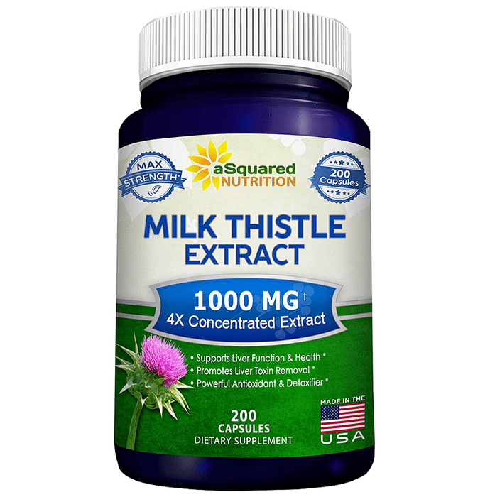 Asquared Nutrition Milk Thistle Extract 1000mg Capsule