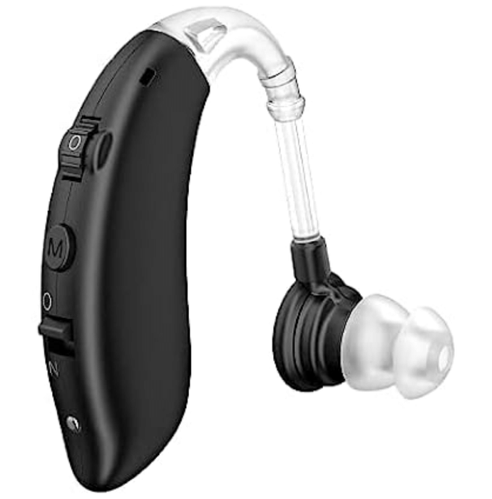 Auditech Hearing Amplifier BTE Rechargeable 105 Behind the Ear Hearing Aid Black