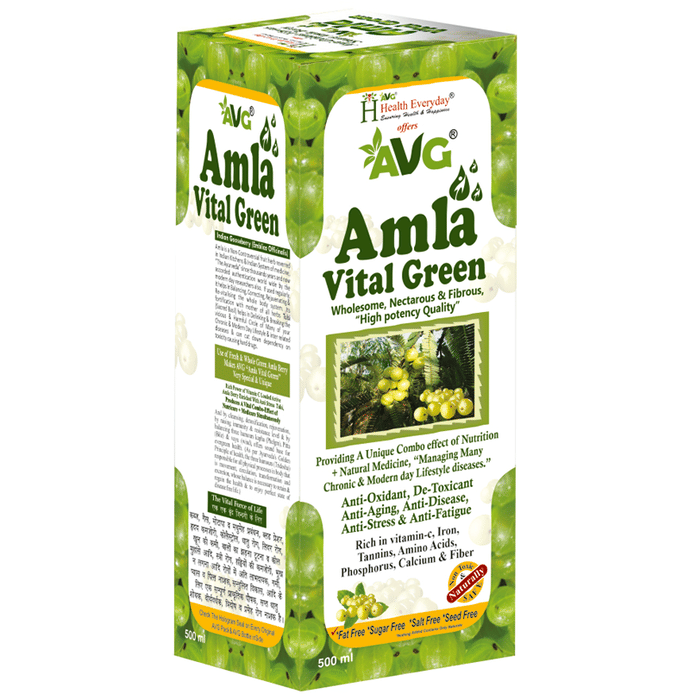 AVG Amla Vital Green with Vitamin C & Iron | Helps Build Immunity