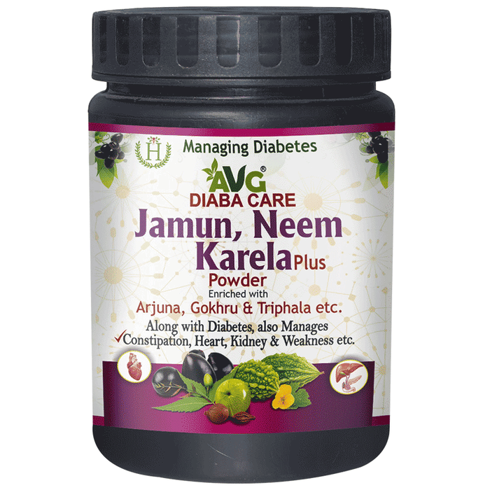 AVG Jamun, Neem and Karela Plus Powder | Helps Manage Blood Sugar