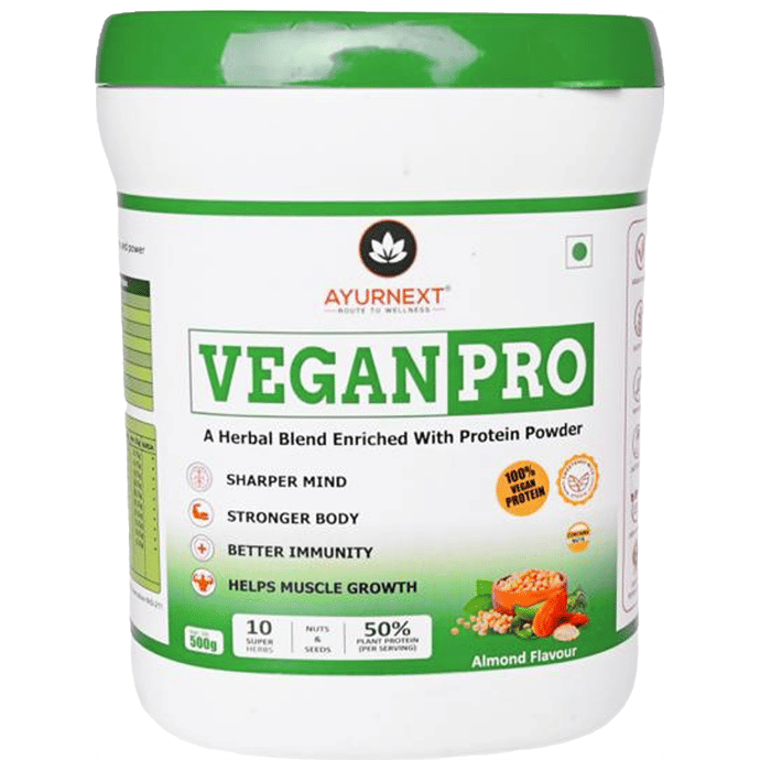 Ayurnext Vegan Pro Protein Powder Almond