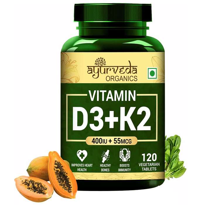 Ayurveda Organics Vitamin D3+K2 Vegetarian Tablet