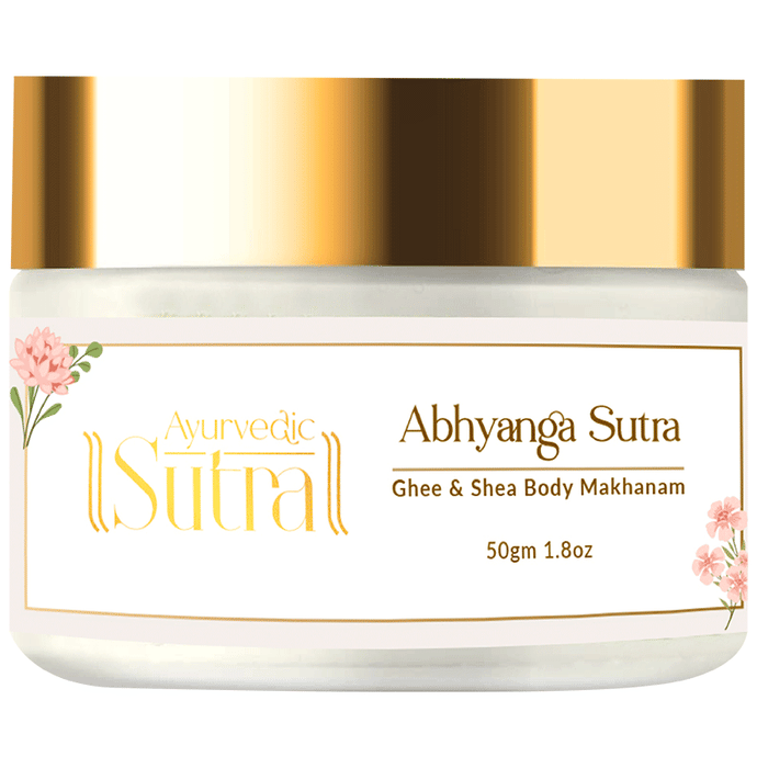 Ayurvedic Sutra Abhyanga Sutra Ghee & Shea Body Makhanam for Dry Skin ,Firming & Glowing