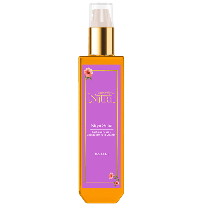 Ayurvedic Sutra Nitya Kashmiri Kesar & Chandanam Face Cleanser | Cleanses Hydrates & Reduces Dark Spots for all Skin Types Cleanser