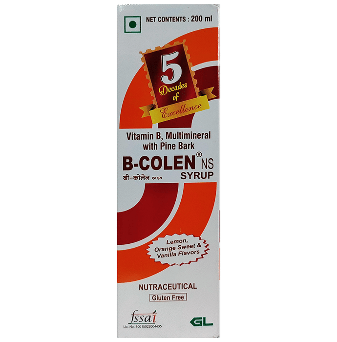 B Colen NS Syrup Lemon, Orange Sweet & Vanilla Gluten Free
