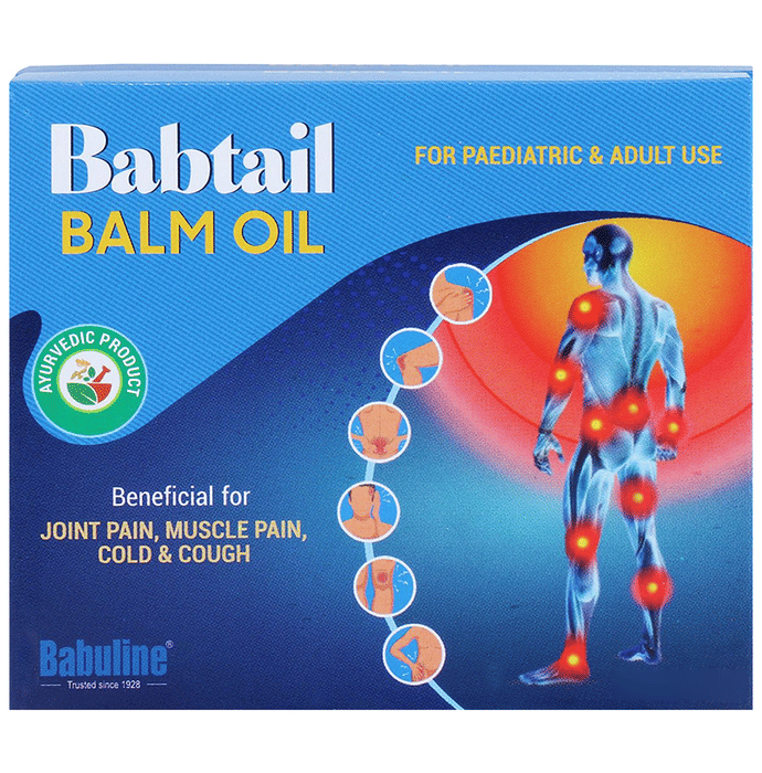 Babuline Babtail Balm Oil for Body, Back, Knee, Legs, Shoulder and Muscle pain | Suitable For Relief from Cold, Cough, Headache, Blocked Nose (10ml Each)