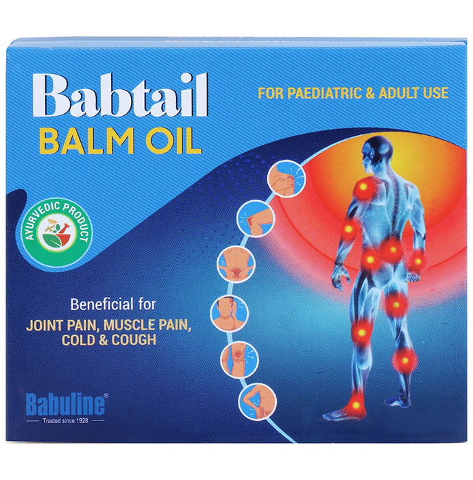 Babuline Babtail Balm Oil for Body, Back, Knee, Legs, Shoulder and Muscle pain | Suitable For Relief from Cold, Cough, Headache, Blocked Nose (10ml Each)
