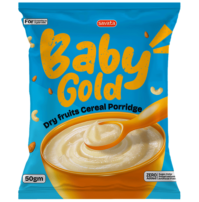 Baby Gold Dry Fruits Cereal Porridge (50gm Each) Zero Added Sugar
