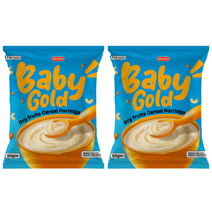 Baby Gold Dry Fruits Cereal Porridge (50gm Each) Zero Added Sugar