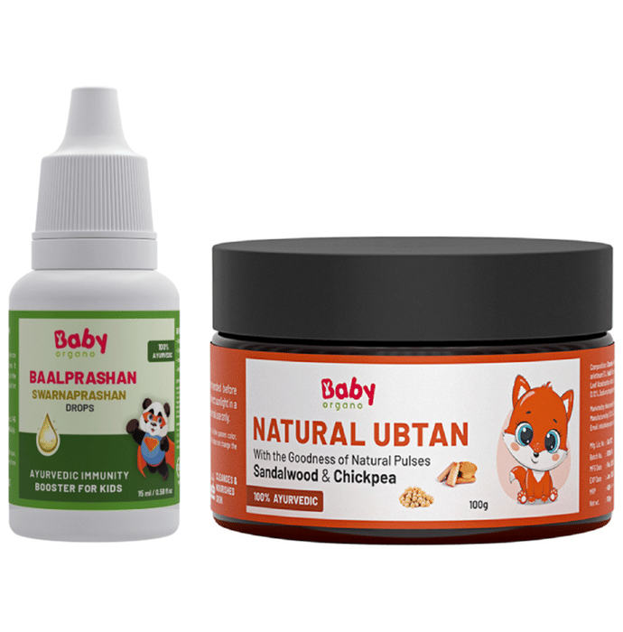 Baby Organo Combo Pack of Swarnaprashan Drop(15 ml ) & Natural Ubtan (100gm )