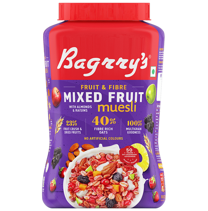 Bagrry's Fruit 'n' Fibre Mixed Fruit with Almonds and Raisins Muesli