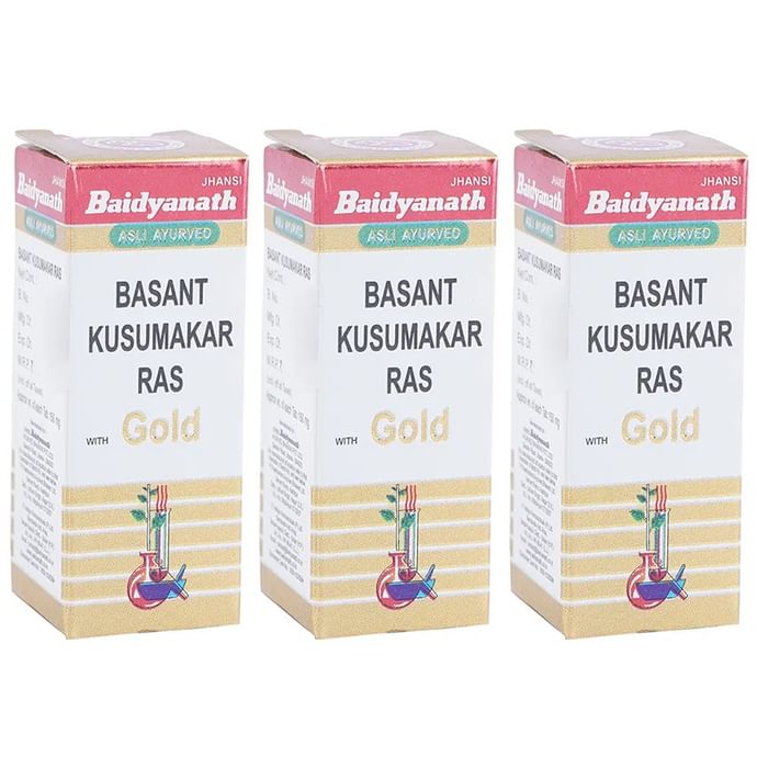 Baidyanath (Jhansi) Basant Kusumakar Ras with Gold Tablet (50 Each)