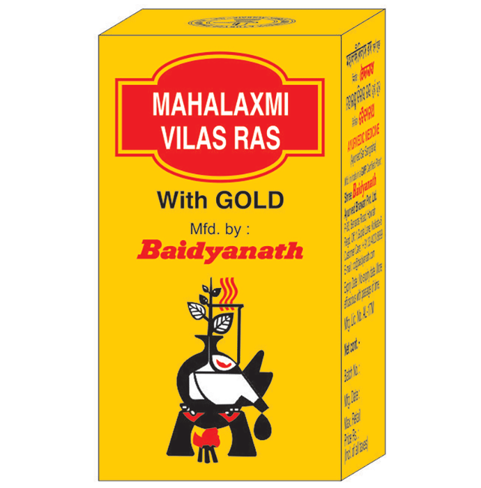 Baidyanath Mahalaxmi Vilas Ras with Gold | Manages Cold, Cough & Fever