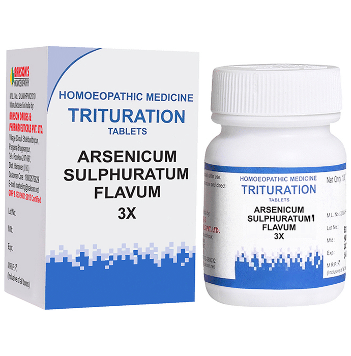 Bakson's Homeopathy Arsenicum Sulphuratum Flavum Trituration Tablet 3X