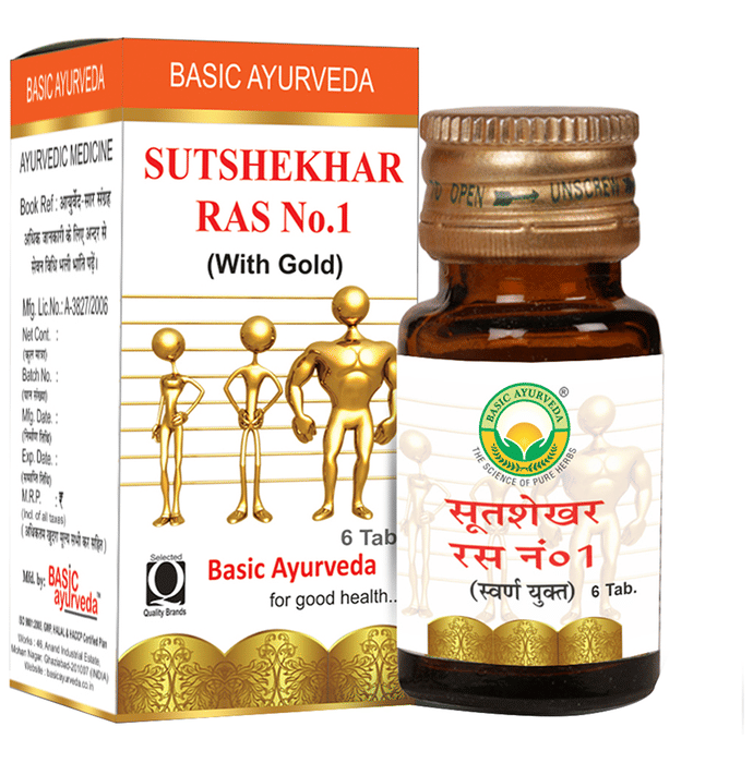 Basic Ayurveda Sutshekhar Ras No.1 (with Gold) Tablet