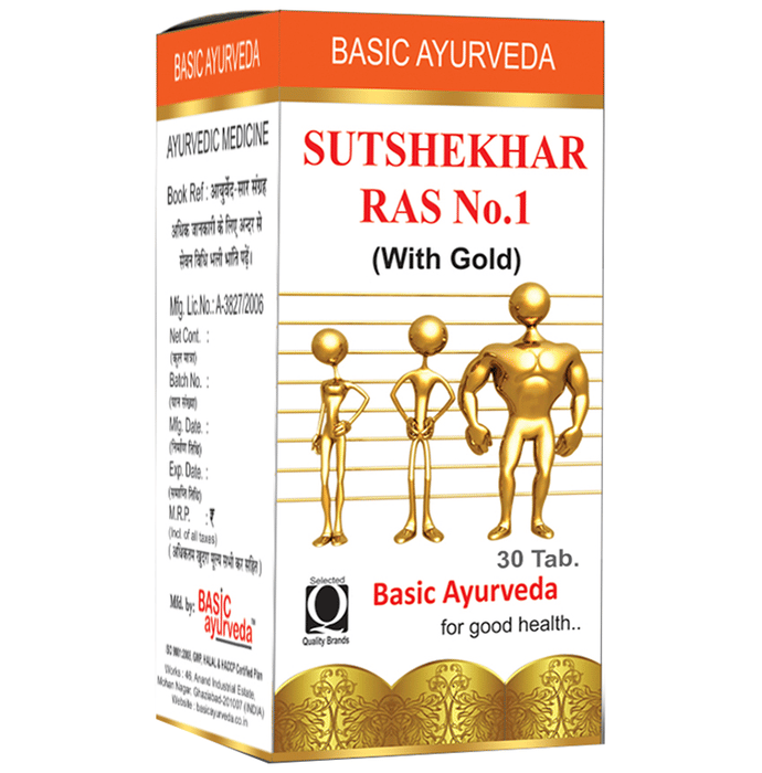 Basic Ayurveda Sutshekhar Ras No.1 (with Gold) Tablet