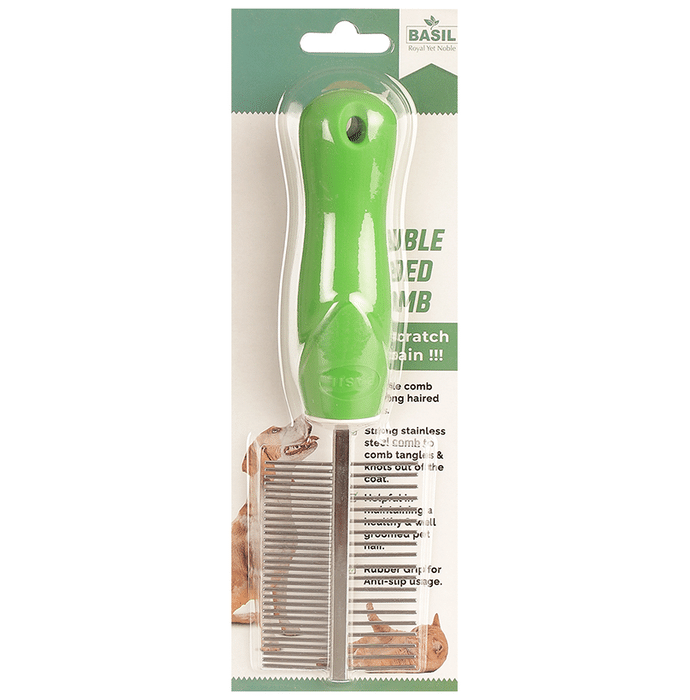 Basil Dog Brush Double Comb