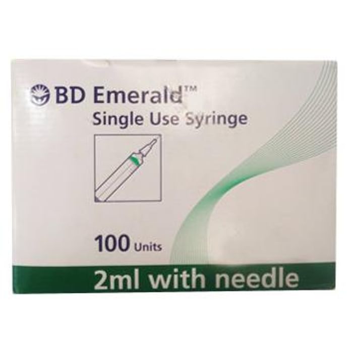 BD Emerald 2ml Syringe with 22G Needle
