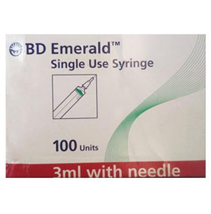 BD Emerald 3ml Syringe with 22G Needle