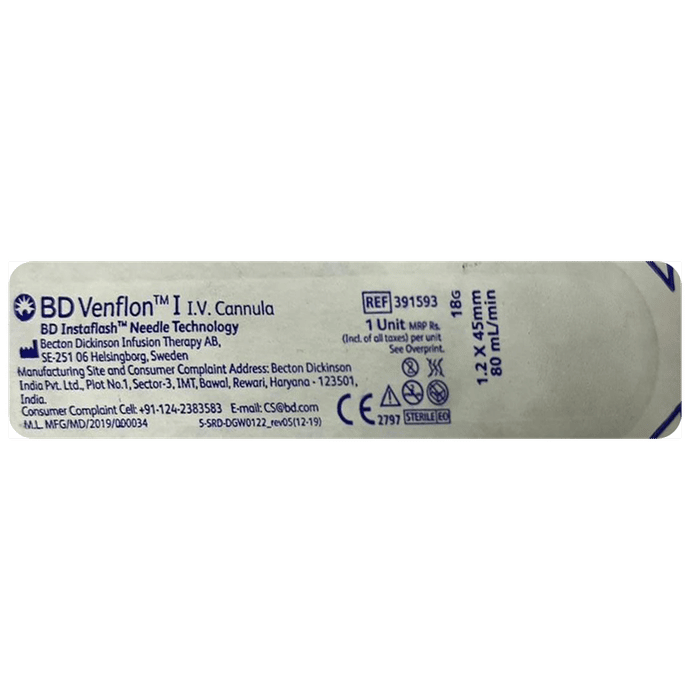 BD Venflon I.V. Cannula 18G