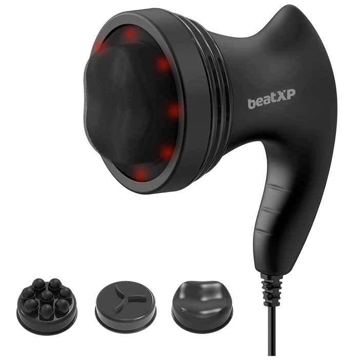 beatXP Blaze Electric Handheld Body Massager with 3 Massage Heads