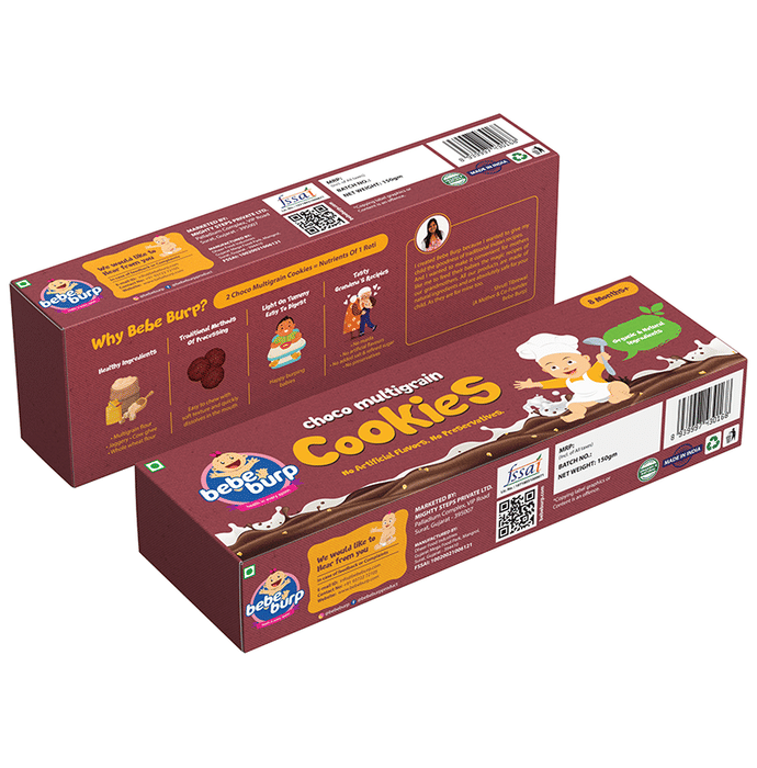 Bebe Burp 8M+ Cookie (150gm Each) Choco Multigrain
