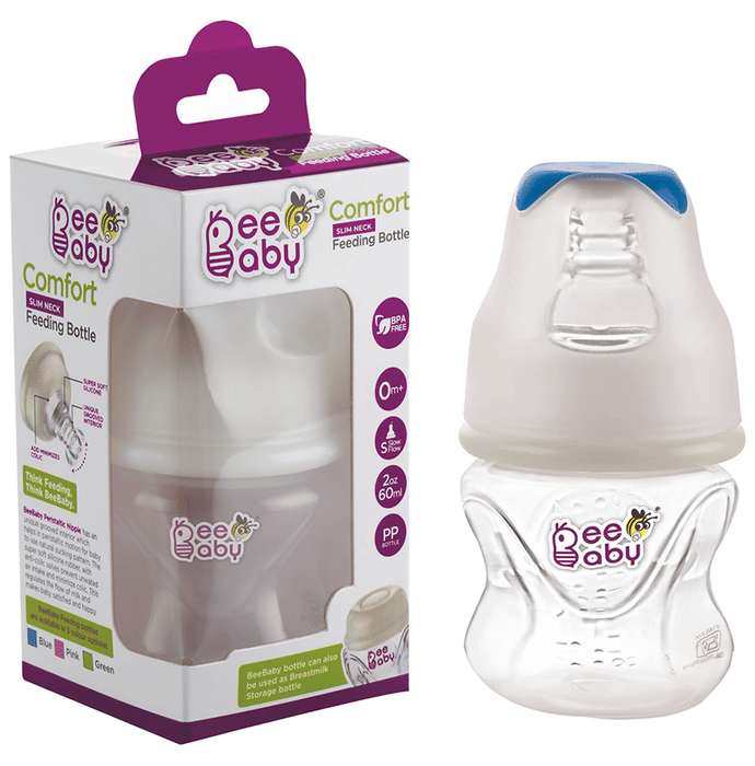 Bee Baby Comfort Slim Neck Feeding Bottle Blue