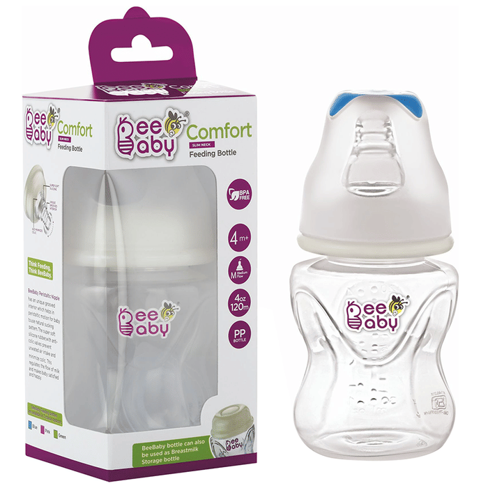 Bee Baby Comfort Slim Neck Feeding Bottle Blue