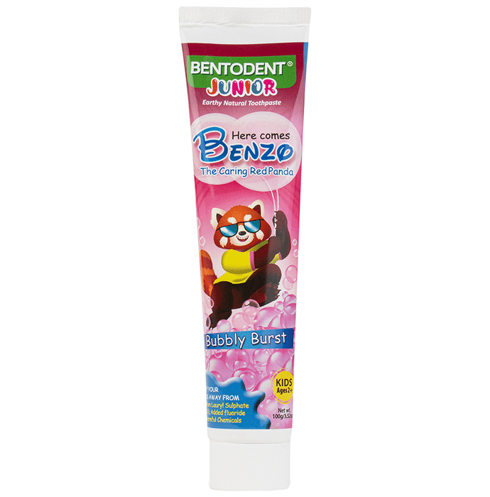 Bentodent Junior Kids Age 2+ Benzo Toothpaste Bubbly Burst