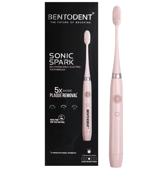 Bentodent Sonic Spark Rechargeable Electric Pink Toothbrush