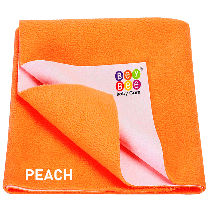 Bey Bee Waterproof Mattress Protector Dry Sheet for Babies and Adults (200cm X 140cm) Sheet XL Peach