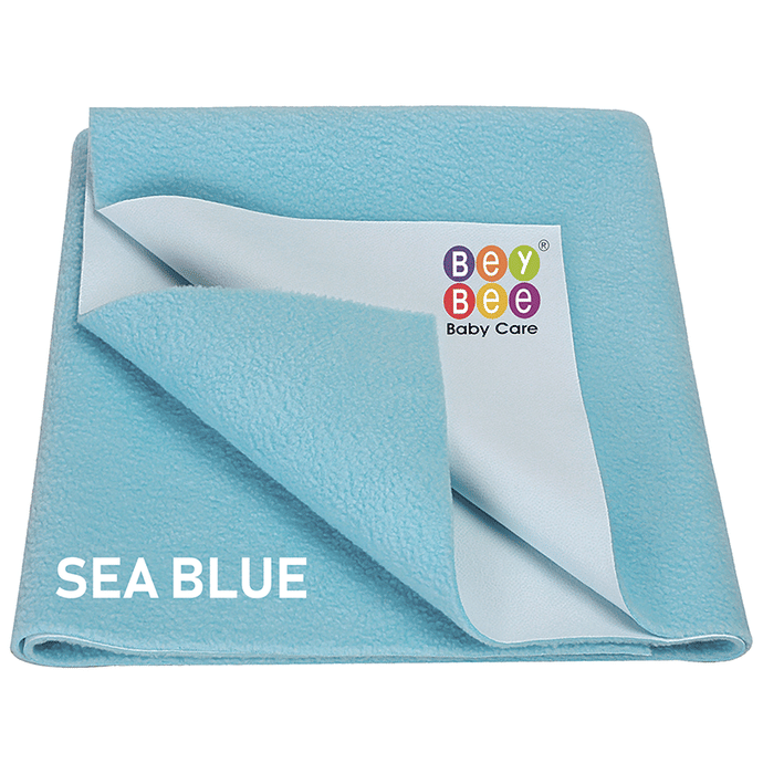 Bey Bee Waterproof Mattress Protector Dry Sheet for Babies and Adults (200cm X 140cm) Sheet XL Sea Blue