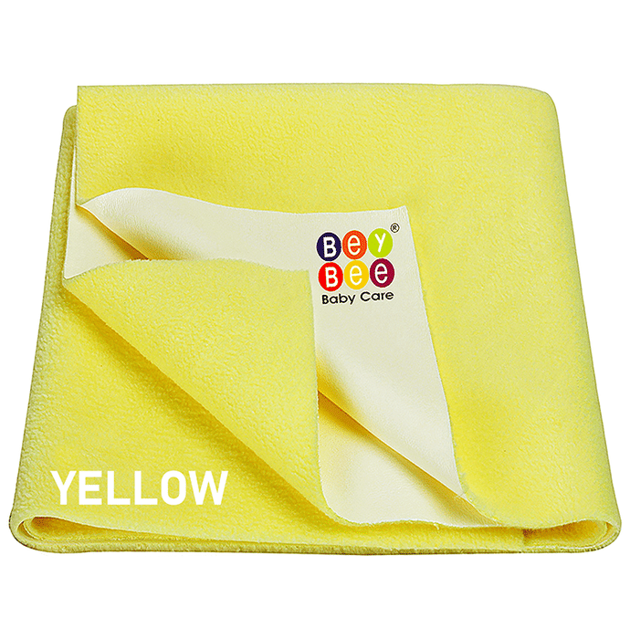 Bey Bee Waterproof Mattress Protector Dry Sheet for Babies and Adults (200cm X 140cm) Sheet XL Yellow
