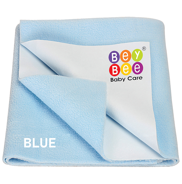 Bey Bee Waterproof Mattress Protector Sheet for Babies and Adults (140cm X 100cm) Large Blue