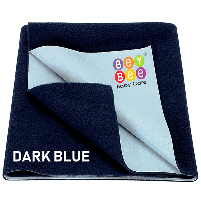 Bey Bee Waterproof Mattress Protector Sheet for Babies and Adults (140cm X 100cm) Large Navy Blue