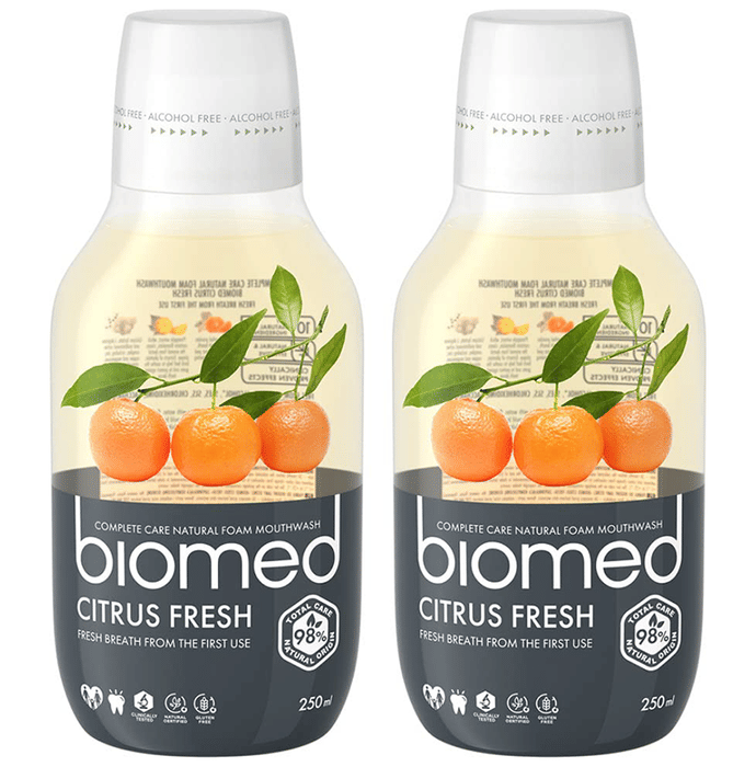 Biomed Complete Care Natural Foam Mouthwash (250ml Each) Citrus Fresh