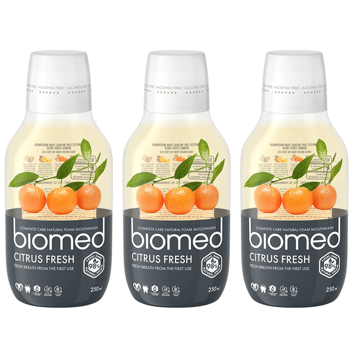 Biomed Complete Care Natural Foam Mouthwash (250ml Each) Citrus Fresh