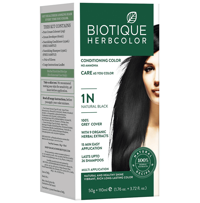 Biotique Herbcolor (50gm + 110ml) Natural Black