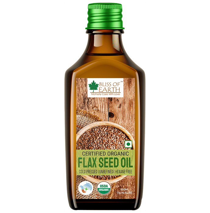 Bliss of Earth Certified Organic Flax Seed Oil