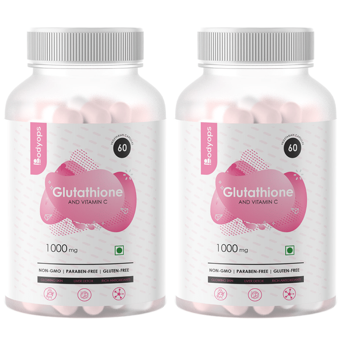 Bodyops Glutathione 1000mg Vegetarian Capsule (60 Each)